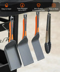 Four Piece Non Stick Griddle Kit For Blackstone Griddles Includes Large Spatula Long Spatula Griddle Scoop And Tong Tailgate Ready Barbecue
