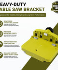 Heavy-duty table saw bracket designed for stability, strength, and alignment for smoother operation.