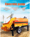 Compact Mini Concrete Mixer And Pump Combo Real Deal Job Site Grinder Portable Cement Mixing Rig For Home Reno Rural Build Outs with adjustable height.