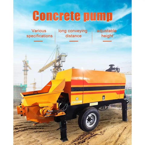 Compact Mini Concrete Mixer And Pump Combo Real Deal Job Site Grinder Portable Cement Mixing Rig For Home Reno Rural Build Outs with adjustable height.