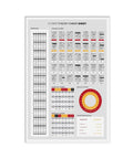 Guitar Theory Cheat Sheet Poster With Chords Keys And Fretboard Diagram On Premium Canvas For Bedroom Office Dorm Decor Dope Wall Art Gift Unframed 12 By 18 Inches