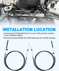 Gen I Boat Outboard Throttle And Shift Cable Set Fits Mercury MerCruiser Quicksilver Outboards 18ft 2 Pack CC17918 Installation