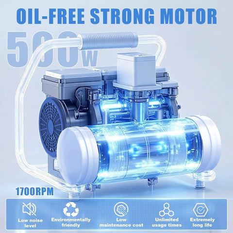 Azzuno 1 Gallon Ultra Quiet Air Compressor With Portable Electric Oil Free Motor And Fast Inflation For Tires, Ideal For Small Automotive Jobs And Home Workshop Tasks Using Reliable 90 Psi Pressure