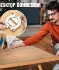 Heavy Duty Zinc Alloy Table Leaf Locks Rotating Latch Hardware Lock used as desktop connector for furniture setup.