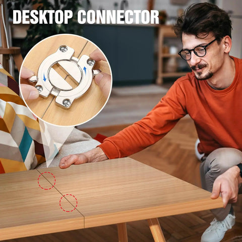 Heavy Duty Zinc Alloy Table Leaf Locks Rotating Latch Hardware Lock used as desktop connector for furniture setup.