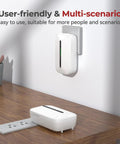 Dead Simple Plug In Carbon Monoxide Detector With 10 Year Battery Backup Ironclad Wall Outlet Monitoring Straight Up Heavy Duty Build keeping your whole crew safe, installed in an outlet on a wall.