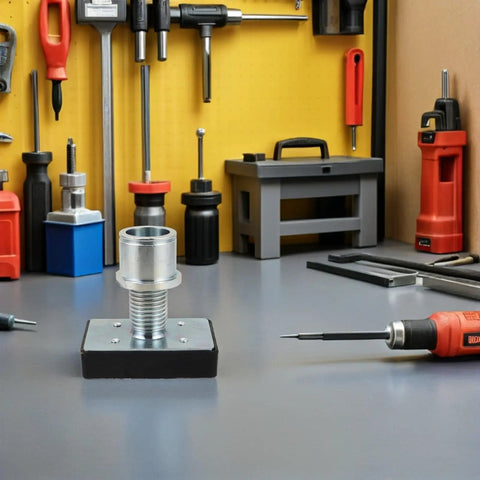 Heavy Duty Rubber Lift Tray Pad With Enhanced Load Distribution And Wear Resistance For Car Shops Off Road Gear And Heavy Maintenance Tasks on workbench with tools.