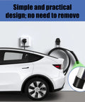 Premium Thick Silicone Charger Port Cover For Tesla Electric Vehicle Hella Durable Waterproof Dustproof Shield Next Level All Weather Protection Quick Snap Install Black Single on side charging port.