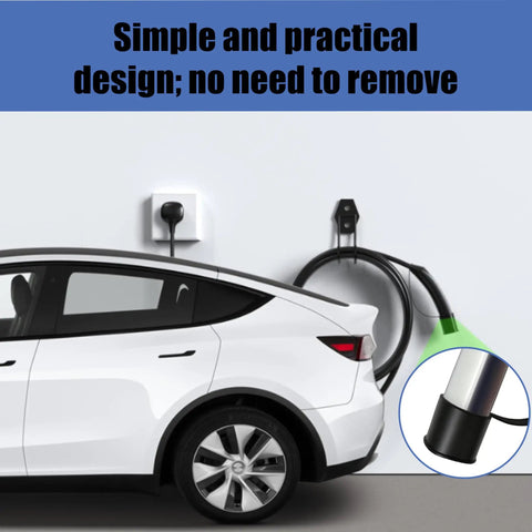Premium Thick Silicone Charger Port Cover For Tesla Electric Vehicle Hella Durable Waterproof Dustproof Shield Next Level All Weather Protection Quick Snap Install Black Single on side charging port.