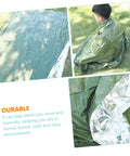 Olive green 3 Pack Thermal Survival Blankets Emergency Kit For Beach Mat Camping Rug Tent Ground Cover Reflective Foil Gear