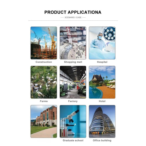 Image showing various applications for Ultra Quiet High Power Portable Generator Set For Home Backup, Marine Use, And Construction Sites.