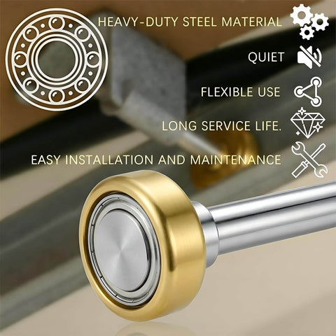 12 Pack Built Tough Heavy Duty Truck Trailer Door Rollers Replacement Parts For Box Trucks And Commercial Vehicles, Steel Wheel Rollers