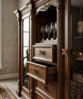 Wooden cabinet with Six Pack Butterfly Brass Cabinet Knobs Zinc Alloy Vintage Hardware for cabinets, dressers, and wardrobes.