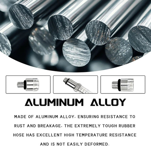 Aluminum alloy pieces and fittings for No Fuss Fluid Transfer Pump For Lower Unit Gear And Transmission with rubber hose.