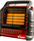 Portable Big Buddy Propane Heater Bundle With 10 Foot Hose And Brass Tank Adapter for indoor outdoor use, front view