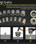 40 Piece Bolt Extractor Set With Left Hand Cobalt Drill Bits Multi Spline And Spiral Screw Extractors Knockout Pin Adapters