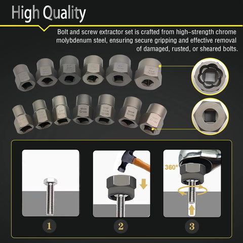 40 Piece Bolt Extractor Set With Left Hand Cobalt Drill Bits Multi Spline And Spiral Screw Extractors Knockout Pin Adapters