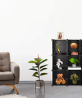 Modern Metal Wire Cube Storage Organizer With 20 Cubes in living room setting, showcasing decor and toys on durable steel frame.