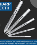 Go-To Durable Multi Size Tire Reamer Drill Bit Set 3Mm 4.5Mm 6Mm 8Mm 10Mm Carbide Burr Patch Cutters for Tire Repair Tools with sharp teeth