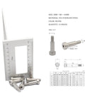15 Piece Hex Socket Shoulder Bolts 8mm Shoulder Diameter M6 Thread 20mm Shoulder Length 304 Stainless Steel with measurement tool