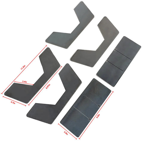 Universal Mini C Notch Kit Weld On Square Under Bed Notch For Frame Stability Keeps Wheel Alignment And Smooth Ride With Easy Weld In Install For Heavy Duty Truck Builds, 3/16 steel plates, 11.6 in