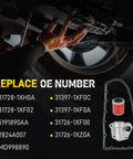 Mechanic with CVT Transmission Filter Oil Pan Gasket Kit and part numbers list with illustration