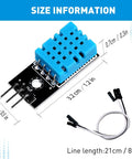 DHT11 Temperature And Humidity Sensor Module 10 Pack Digital Single Bus 3.3V-5V with wires for Arduino and Raspberry Pi