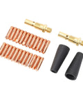 All In One MIG Welding Kit With 24 Tips 2 Flux Core Nozzles 2 Gas Diffusers Premium Copper Brass Teflon Parts 28 Piece Set