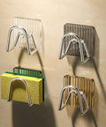 Premium Badass Heavy Duty Self Adhesive Wall Hooks Slick Waterproof Bathroom Towel Holder No Drill with sponges and hooks.