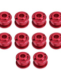 10 Piece BMX Chainring Bolts Set CNC Aluminum Alloy Bolts And Nuts For Single Speed Crankset Replacement Parts Red Finish