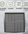 Plastic Concrete Molds Pathmaker Set For DIY Patio Paving Slabs Parquet Look Walkway Stones Mold Kit For Outdoor Paths