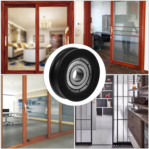 Sliding Barn Door Wheel Nylon Pulley With U Groove for cabinet, closet and window doors 1.06 inch roller bearing, durable design