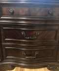 Dresser with Vintage Drop Bail Drawer Pulls 6 Inch Cabinet Handles Rustic Antique Black 4 Pieces Zinc Alloy Hardware.