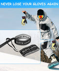 Anti Lost Ski Glove Leash Wrist Straps For Men Who Ski Elastic Straps To Keep Your Gloves Handy On The Slopes size 8 to 11