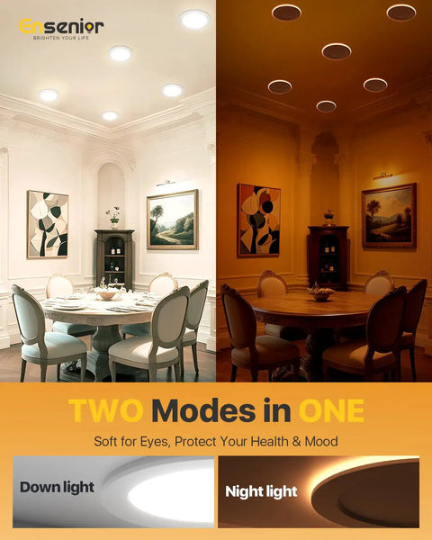 Sweet Setup 12 Pack 4 Inch LED Recessed Ceiling Lights With Built In Amber Glow And Zero Sweat Dimmable 5Cct Control For Hassle Free Canless Wafer Downlight Retrofitting