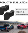 Rock Solid Tailgate Rubber Bumper Cushions Kit With Heavy Duty Metal Bolts For Left And Right Side Exactly Fits 2015 To 2022 Ford F-150 With 5.5 Foot Bed
