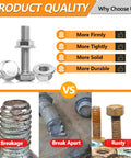 Assortment Of M6 Machine Screws In 16 20 25 30 40 Millimeter With Flange Hex Heads Premium 304 Stainless Steel Vibration Resistant For Tight Durable Fastening In Metal Or Wood Projects, stainless steel bolts and nuts