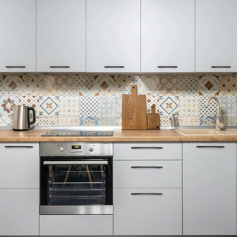 Modern kitchen with Oil Rubbed Bronze Curved Cabinet Handles Arch Drawer Pulls installed on white cabinets, 3 inch hole centers