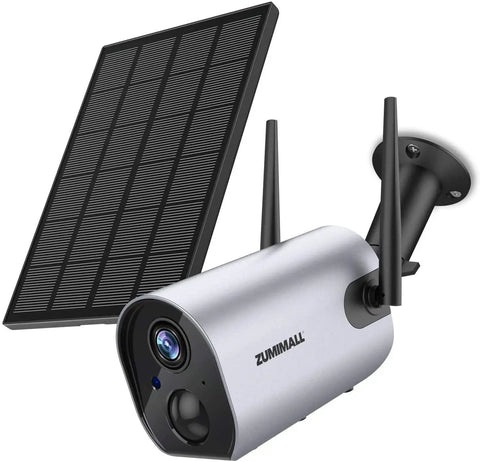 Outdoor Wireless Security Camera With 2K Solar Power And 3MP Color Night Vision Weatherproof WiFi Surveillance Camera With Two Way Talk PIR