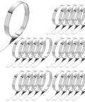 25 Pack Center Punch Hose Clamps Five Eighth Inch Wide Four Inch Diameter 0.025 Inch Thick 201 Stainless Steel Preformed Band Clamps