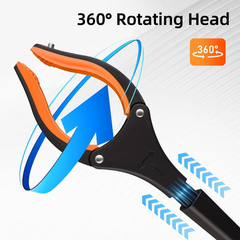 Three Pack 32 Inch Foldable Reacher Grabber Tool With 360 Degree Rotating Jaw And Magnetic Tip For Trash Pickup Easy Grip Grabber Lightweight Helper For Seniors And Elderly At Home
