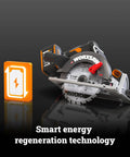 Heavy Duty Cordless Circular Saw Brings Knockout Forty Volt Power Backed By An Exact Seven One Fourth Inch Blade With Rock Solid Brushless Drive