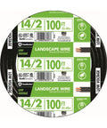 Southwire 14/2 100 ft landscape wire spool with black stranded copper, low voltage for outdoor use