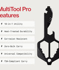 Pocket Ready Five In One EDC Keychain Tool With Box Opener Ruler Pry Bar Phillips And Flat Head Screwdrivers Built For Everyday Carry On The Go Gear Junkies Will Appreciate displayed on white background with features like 18-in-1 utility and TSA-compliant carry.