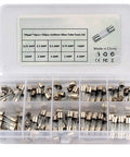 Assorted Fast Blow Glass Tube Car Fuses Kit 100 Pieces 0.2-20A and 0.5-30A with Sky Blue Box for Auto Wiring and DIY Projects