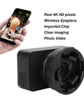 4K HD Eyepiece Camera For Telescopes With 3 Inch LCD Display And 5X Digital Zoom next to smartphone, showing clear image quality.