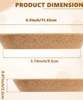 Big Tapered Cork Stoppers For 3.74 To 4.0 Inch Jar Openings, side view showing dimensions in inches and cm