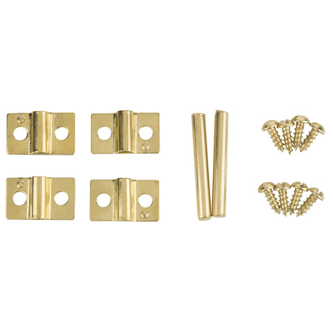 Brass Plated Friction Hinge Support Set With Adjustable Mirror Mount Brackets And Swivel Dresser Harp Hardware For Heavy Duty Steel Replacement Parts Featuring Boss Grade Fittings And Smooth As Butter Swinging Action