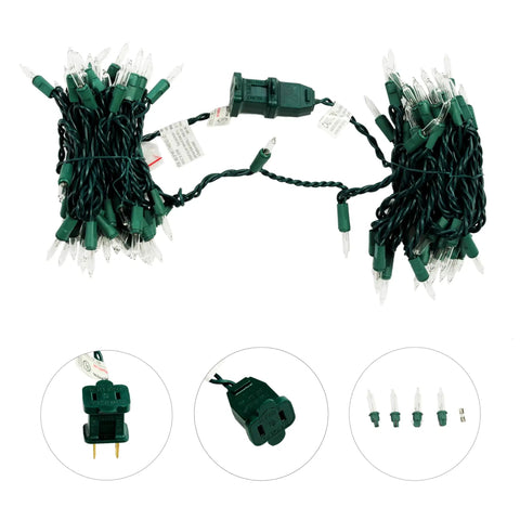 Make Your Holiday Lit With A 35 Count Clear Extra Bright Mini Christmas Lights Set, Eight And A Half Foot Length.