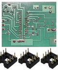 Gold Plated 8 Pin DIP IC Socket Adapter 2.54mm Pitch Straight Socket For OP Amp ICs 20 Pack shown below green circuit board